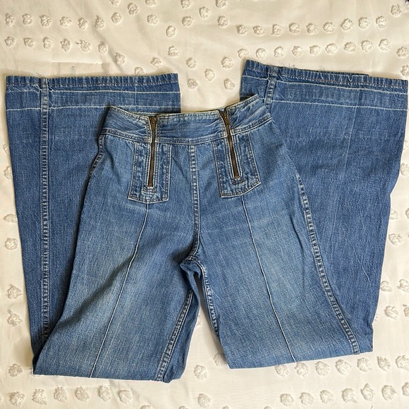Wrangler Jeans Vintage Wrangler Dual Zipper High Rise Flare Jeans